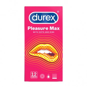 Durex Pleasure Max 12τμχ | Προφυλακτικά με Ραβδώσεις & Κουκκίδες 