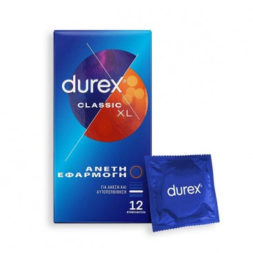 Durex Classic XL Προφυλακτικά για Άνετη Εφαρμογή 12τμχ 