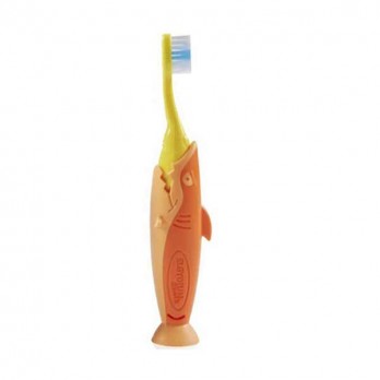 Elgydium Toothbrush Kids Shark | Οδοντόβουρτσα για Παιδιά 2-6 ετών Καρχαρίας Πορτοκαλί