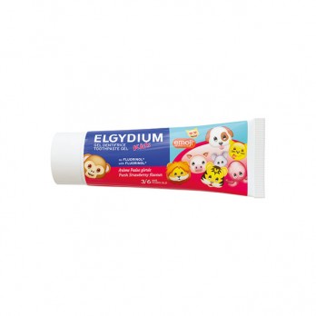 Elgydium Kids Emoji Toothpaste Gel 50ml | Παιδική Οδοντόπαστα από 3-6 Ετών με Γεύση Φρέσκιας Φράουλας 