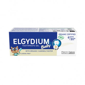 Elgydium Baby Gel Toothpaste 30ml | Βιολογική Οδοντόπαστα για Βρέφη από 6 μηνών με Χαμομήλι