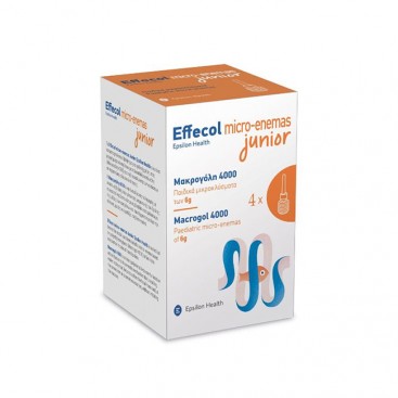 Epsilon Health Effecol Micro-Enemas Junior Macrogol 4000 4 x 6gr | Παιδικά Μικροκλύσματα