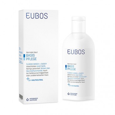 Eubos Basic Care Blue Liquid Washing Emulsion 200ml |Υγρό Καθαρισμού, για τον Καθαρισμό Προσώπου και Σώματος.