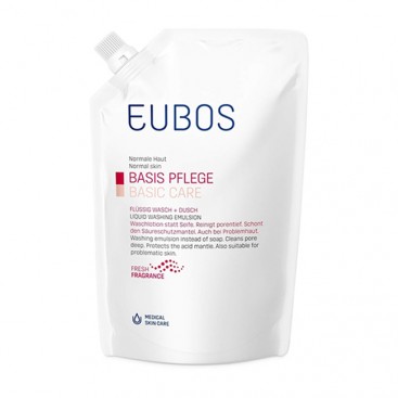 Eubos Basic Care Liquid Washing Emulsion Red Refill 400ml | Ανταλλακτικό Υγρό Καθαρισμού για Πρόσωπο & Σώμα