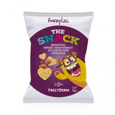 Frezyderm Frezylac The Snack 30gr | Βιολογικά Σνακ - Καρδιές Καλαμποκιού με Αλατισμένη Καραμέλα