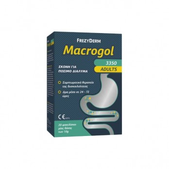 Frezyderm Macrogol Adults 3350 20sach. | Σκόνη για Πόσιμο Διάλυμα για Συμπτωματική Θεραπεία Δυσκοιλιότητας σε Ενήλικες