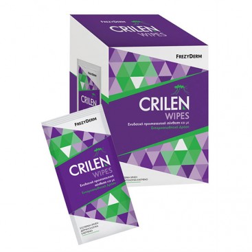 Frezyderm Crilen Wipes 20 τμχ | Ενυδατικά Εντομοαπωθητικά Μαντηλάκια 