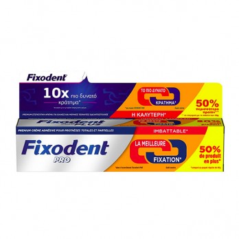 Fixodent Pro Plus Duo Action 60gr | Στερεωτική Κρέμα για Τεχνητές Οδοντοστοιχίες, Πολύ Δυνατό Κράτημα