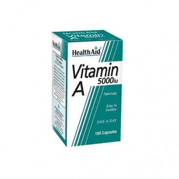 Health Aid Vitamin A 5000iu 100caps | Συμπλήρωμα Διατροφής με Βιταμίνη Α