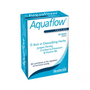 Health Aid Aquaflow 60tabs |  Συμπλήρωμα Διατροφής με Εκχυλίσματα Βοτάνων & Βιταμίνη Β6 για την Κατακράτηση Υγρών 