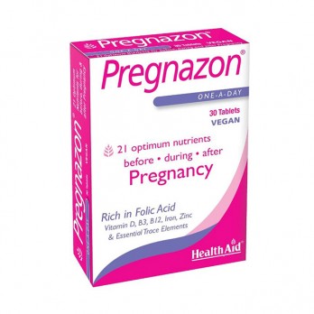 Health Aid Pregnazon 30tabs | Συμπλήρωμα Διατροφής για Πριν, Κατά & Μετά την Εγκυμοσύνη