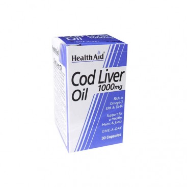 Health Aid Cod Liver Oil  30caps |  Συμπλήρωμα Διατροφής Μουρουνέλαιου 