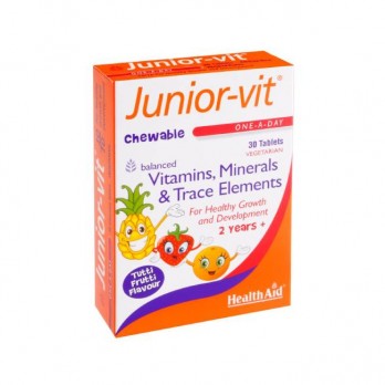 Health Aid Junior Vit 30tabs | Μασώμενη Πολυβιταμίνη για Παιδιά