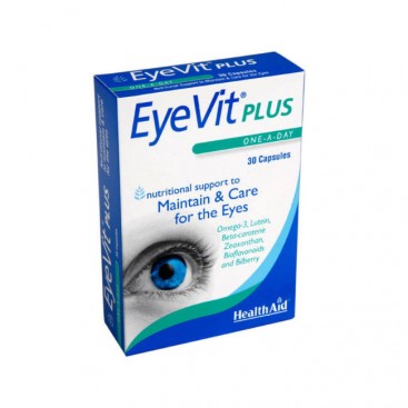 Health Aid EyeVit Plus, 30caps | Συμπλήρωμα Διατροφής για την Καλή Υγεία των Ματιών 