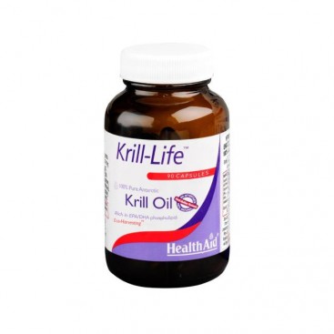 Health Aid Krill-Life oil 500mg 90caps | Συμπλήρωμα Διατροφής για την Υγιή Καρδιακή & Εγκεφαλική Λειτουργία