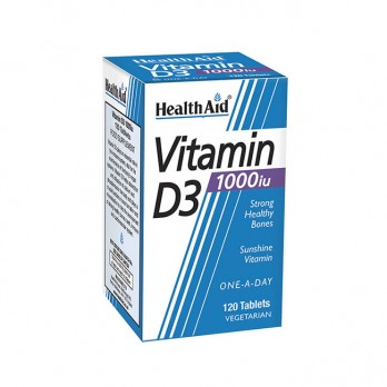 Health Aid Vitamin D3 1000 i.u. 120 tabs | Συμπλήρωμα Διατροφής Βιταμίνη D3