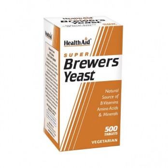 Health Aid Super Brewers Years 300mg ,500tabs | Συμπλήρωμα Διατροφής Μαγιά Μπύρας