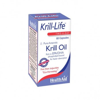 Health Aid Krill-Life oil 500mg 60caps | Συμπλήρωμα Διατροφής για την Υγιή Καρδιακή & Εγκεφαλική Λειτουργία