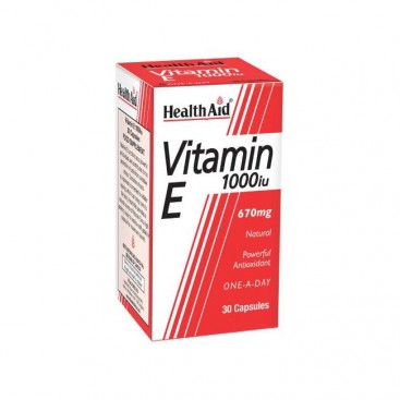 Health Aid Vitamin E 1000Iu 30tabs | Βιταμίνη Ε Ενεργό Αντιοξειδωτικό