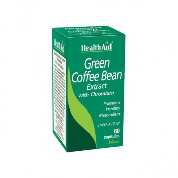 Health Aid Green Coffee Bean Extract 60caps | Συμπλήρωμα Διατροφής Με Εκχύλισμα Πράσινου Καφέ & Χρώμιο