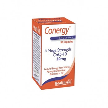 Health Aid Conergy CoQ10 30mg 30caps | Συμπλήρωμα Διατροφής με Συνένζυμο Q10 με Αντιοξειδωτική Δράση