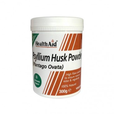 Health Aid Psyllium Husk Fibre Powder 300gr |  Συμπλήρωμα Διατροφής σε Σκόνη για Την Κινητικότητα του Εντέρου.