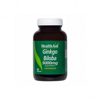 Health Aid Ginkgo Biloba 5000mg  30caps| Συμπλήρωμα Διατροφής με Gingko Biloba 