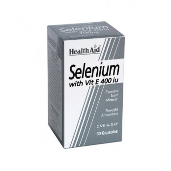 Health Aid Selenium 100mg & Vitamin E 30caps | Συμπλήρωμα Διατροφής με Σελήνιο & Βιταμίνη E