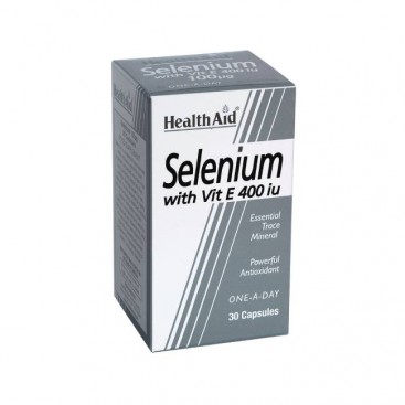 Health Aid Selenium 100mg & Vitamin E 30caps | Συμπλήρωμα Διατροφής με Σελήνιο & Βιταμίνη E