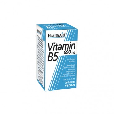 Health Aid Vitamin B5 690mg 30tabs | Συμπλήρωμα Διατροφής με Βιταμίνη Β