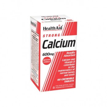 Health Aid Strong Calcium 600mg 60tabs | Συμπλήρωμα Διατροφής με Ασβέστιο 