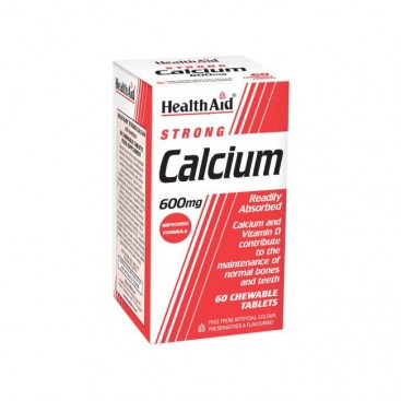 Health Aid Strong Calcium 600mg 60tabs | Συμπλήρωμα Διατροφής με Ασβέστιο 