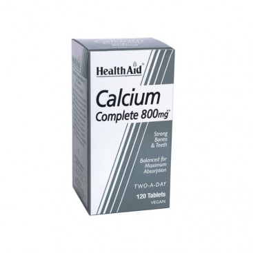 Health Aid Calcium Complete 800mg 120tabs | Συμπλήρωμα Διατροφής Ασβεστίου για Δυνατά Οστά και Δόντια 