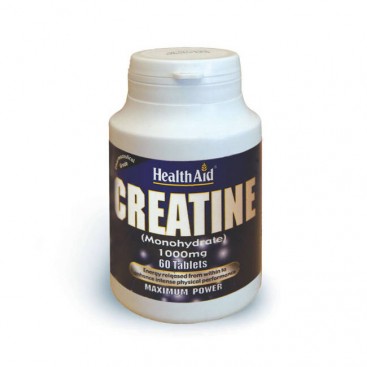 Health Aid Creatine 1000mg, 60tabs | Συμπλήρωμα Διατροφής με Κρεατίνη για Ενίσχυση της Μυϊκής Μάζας