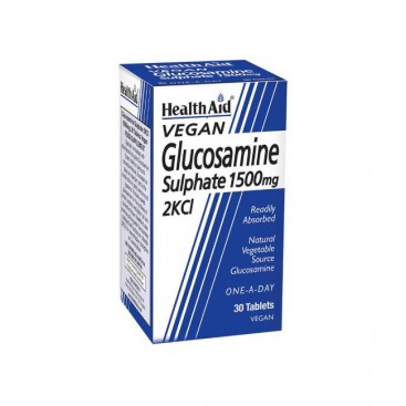 Health Aid Glucosamine 1500mg Sulphate Vegan 30tabs | Γλυκοσαμίνη Βραδείας Αποδέσμευσης 