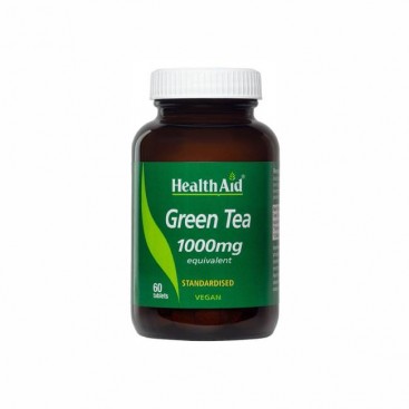 Health Aid Green Tea Extract 1000mg 60tabs |  Εκχύλισμα από Πράσινο Τσάι