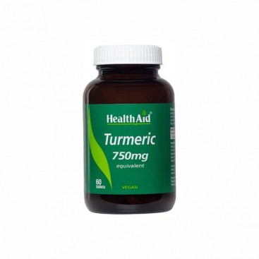 Health Aid Turmeric 750mg, 60 tabs|Συμπλήρωμα Διατροφής με Κουρκουμίνη