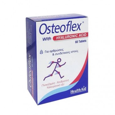 Health Aid Osteoflex Hyaluronic 60tabs | Συμπλήρωμα Διατροφής με Γλυκοσαμίνη, Χονδροϊτίνη & Υαλουρονικό οξύ