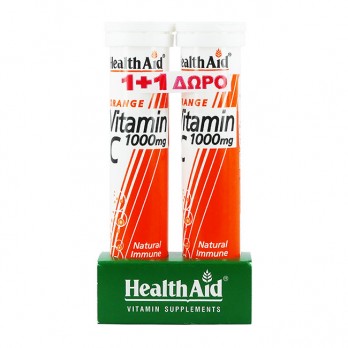 Health Aid Vitamin C 1000mg Πορτοκάλι 20eff.tabs & Δώρο Vitamin C 1000mg Πορτοκάλι 20eff.tabs 