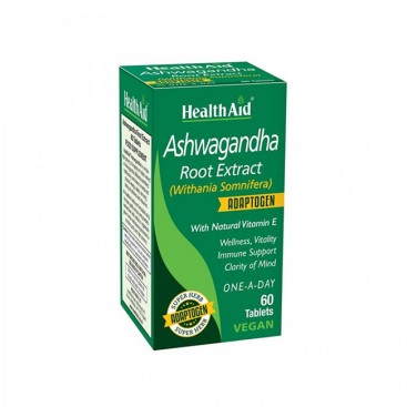 Health Aid Ashwagandha Root Extract 60tabs | Συμπλήρωμα Διατροφής  για Ηρεμία, Ενέργεια & Υποστήριξη του Ανοσοποιητικού