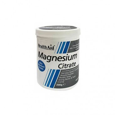 Health Aid Magnesium Citrate Powder 200gr | Συμπλήρωμα Διατροφής με Μαγνήσιο σε Μορφή Σκόνης 