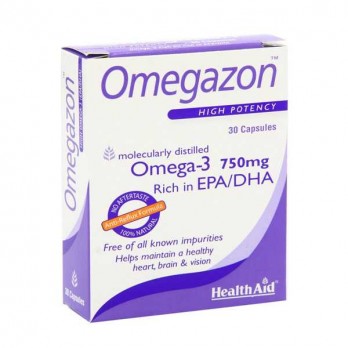 Health Aid Omegazon  Omega-3 750mg 30caps | Συμπυκνωμένο Ιχθυέλαιο με Ωμέγα-3 Λιπαρά Οξέα 