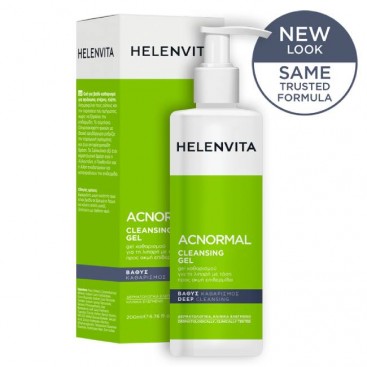 Helenvita ACNormal Cleansing Gel 200ml | Τζελ Καθαρισμού για Ακνεϊκή Επιδερμίδα 