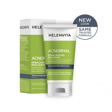 Helenvita ACNormal Rebalancing Emulsion, 60ml | Ενυδατική Κρέμα Προσώπου για Λιπαρές-Ακνεϊκές Επιδερμίδες 