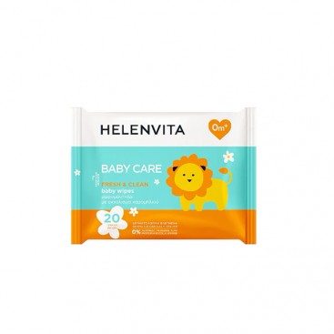 Helenvita Baby Wipes  20τμχ | Μωρομάντηλα με Χαμομήλι