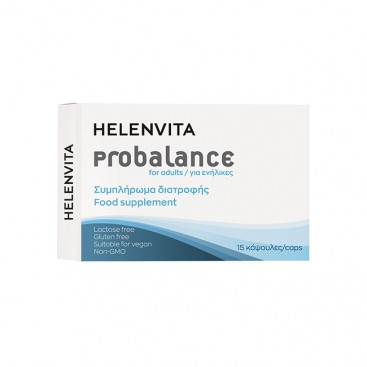 Helenvita Probalance for Adults 15caps |  Συμπλήρωμα Διατροφής για την Καλή Λειτουργία του Εντέρου