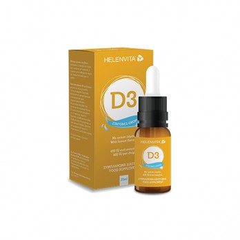 Helenvita Vitamin D3 Drops 400iu 20ml |  Συμπλήρωμα Διατροφής Βιταμίνης D3 με Γεύση Λεμόνι 