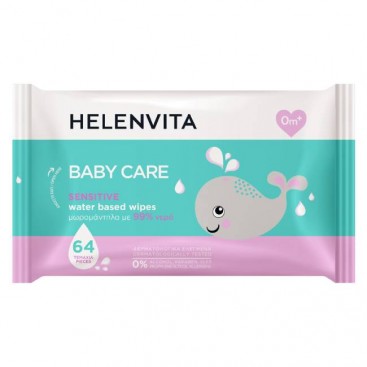 Helenvita Baby Care Sensitive Wipes 64 pcs | Μωρομάντηλα