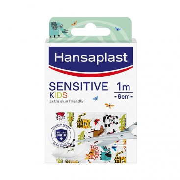 Hansaplast Sensitive Kids 1m | Αυτοκόλλητο Επίθεμα με Φιγούρες για Παιδιά 