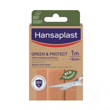 Hansaplast Green & Protect Eco 1m | Αυτοκόλλητα Επιθέματα Πληγών Φιλικά προς το Περιβάλλον